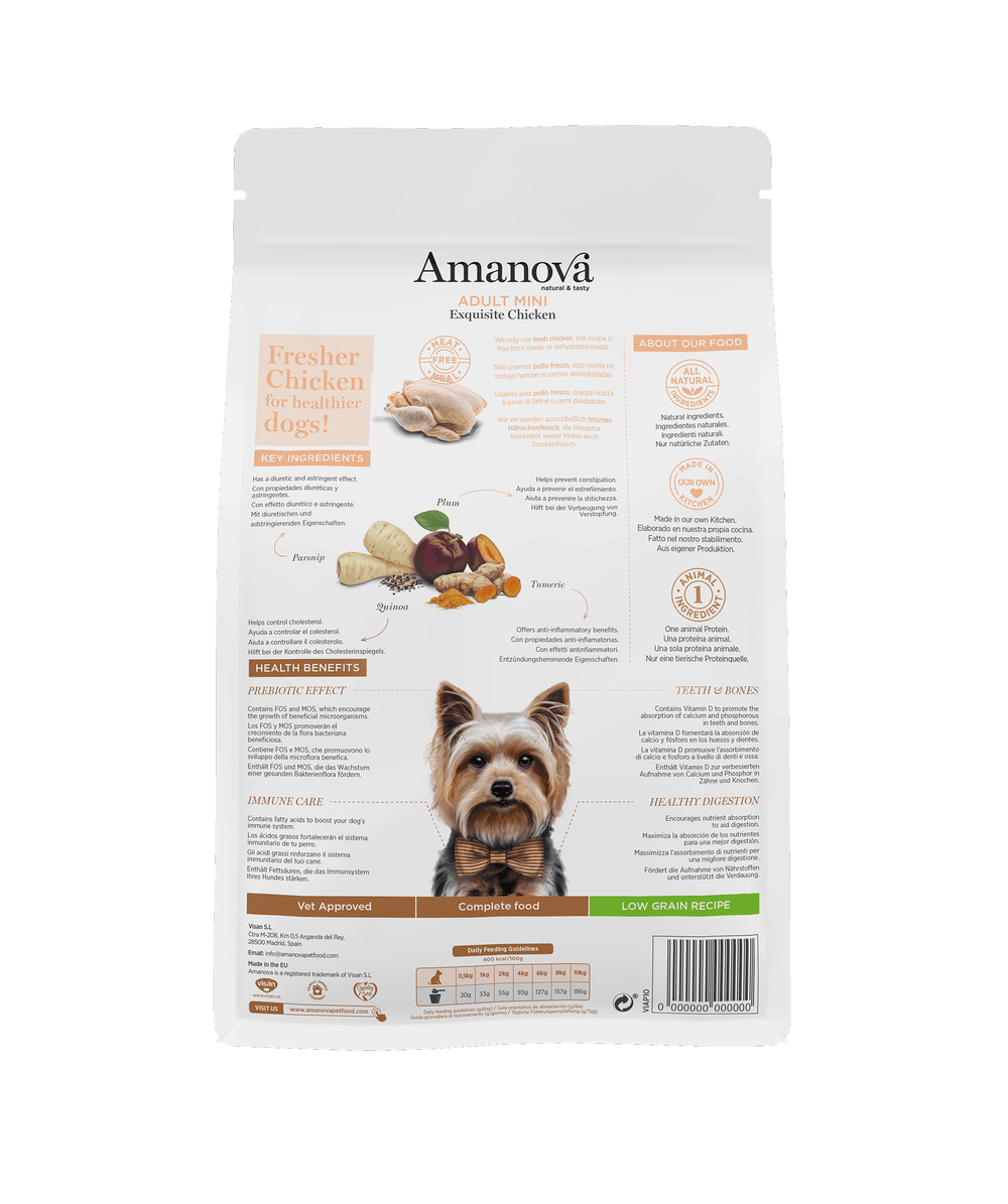 Ushqim për qen, Amanova Dog Mini, Chicken, 2 kg