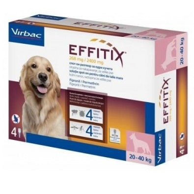 Virbac Effitix 20-40 kg, Pipeta për parazitë të jashtëm, 1 pipet
