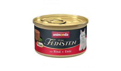 Ushqim i lëngshëm për mace, mish gjedhi+rose, Vom Feinsten, Animonda, 85 gr