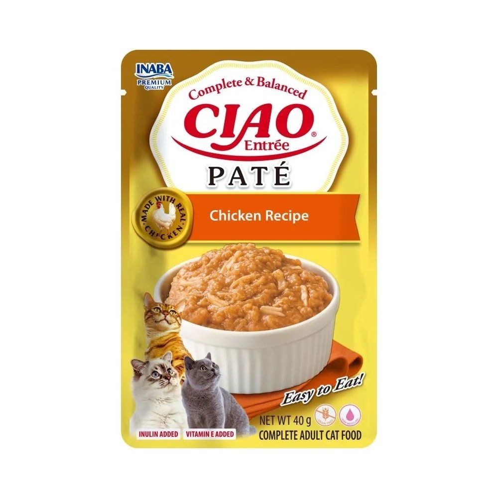 Ushqim i lëngëshëm për mace, Ciao Entree Pate, Chicken, 40 gr.