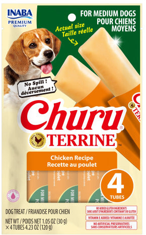 Shpërblime për qen, Churu Terrine, Rich in Chicken, 30 gr x 4 tubes