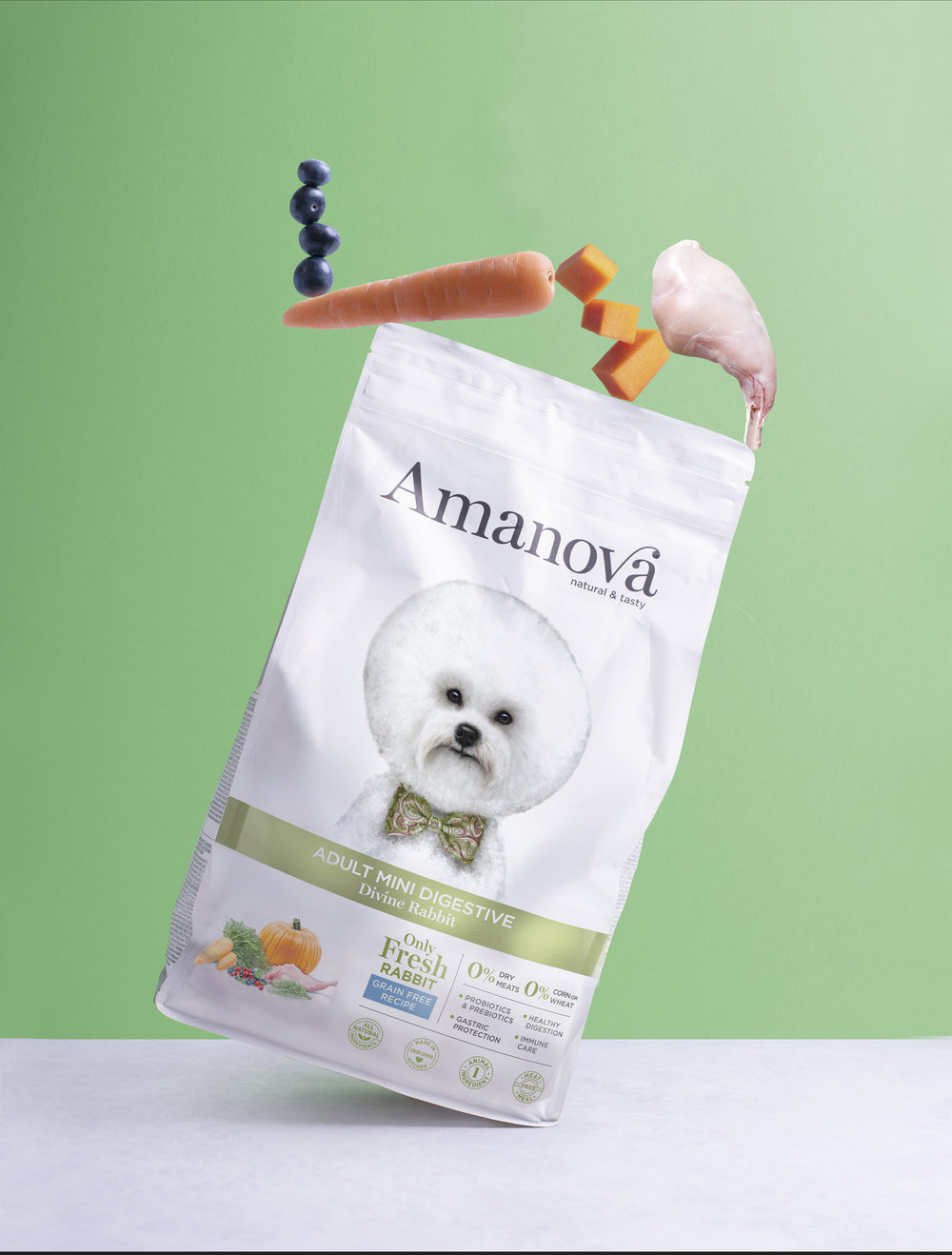 Ushqim për qen, Amanova Divine Rabbit, Mini, Digestive, 2kg