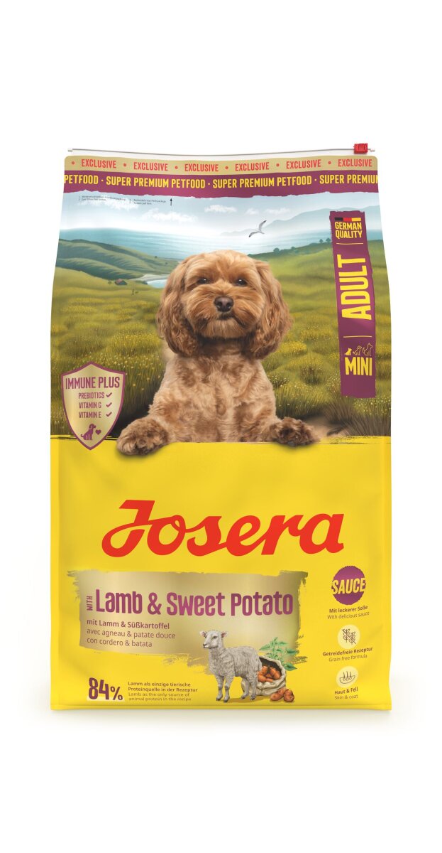 Ushqim për qen të racave të vogla, Josera Mini, Qingj & Patate e ëmbël, 3 kg