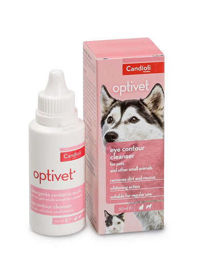 Pastrues i njollave të syve, OptiVet, qen dhe mace, 50 ml