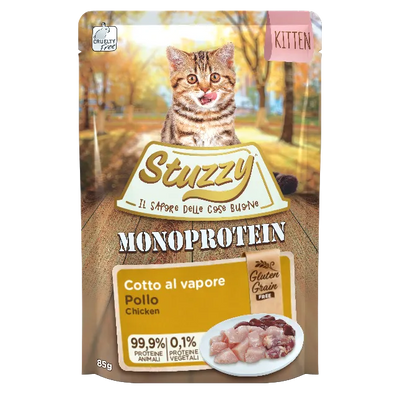 Ushqim i lëngëshëm për kotele, Stuzzy monoprotein chicken, 85 gr
