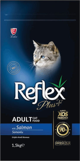Ushqim për mace të rritura, Reflex plus me salmon, 1,5 kg